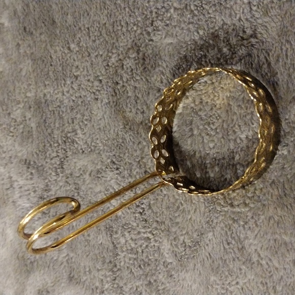 2pc Irish Coffee cup with gold tone metal holder. - Picture 2 of 5